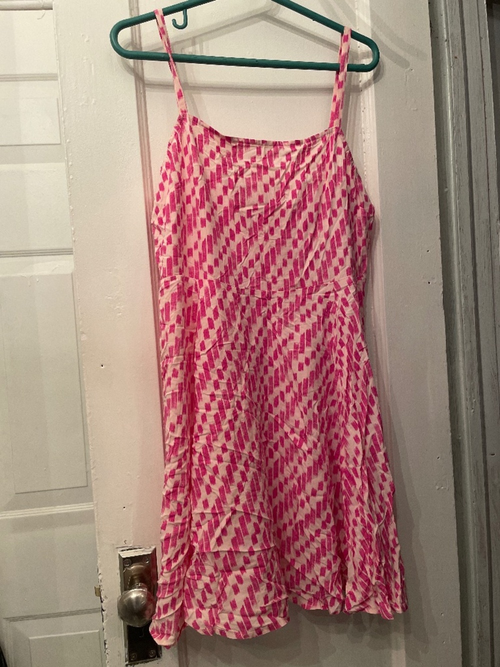 A-line dress with brush stroke pattern